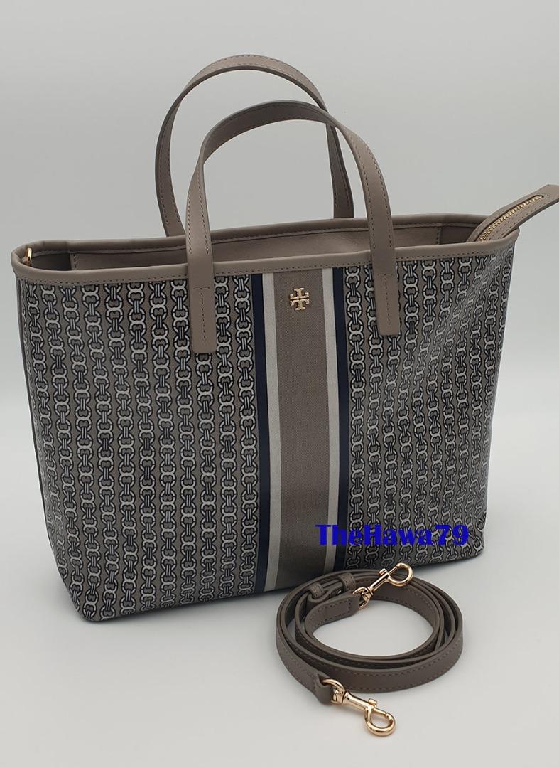 Tory Burch Gemini Link Canvas Small Tote Luxury Bags Wallets