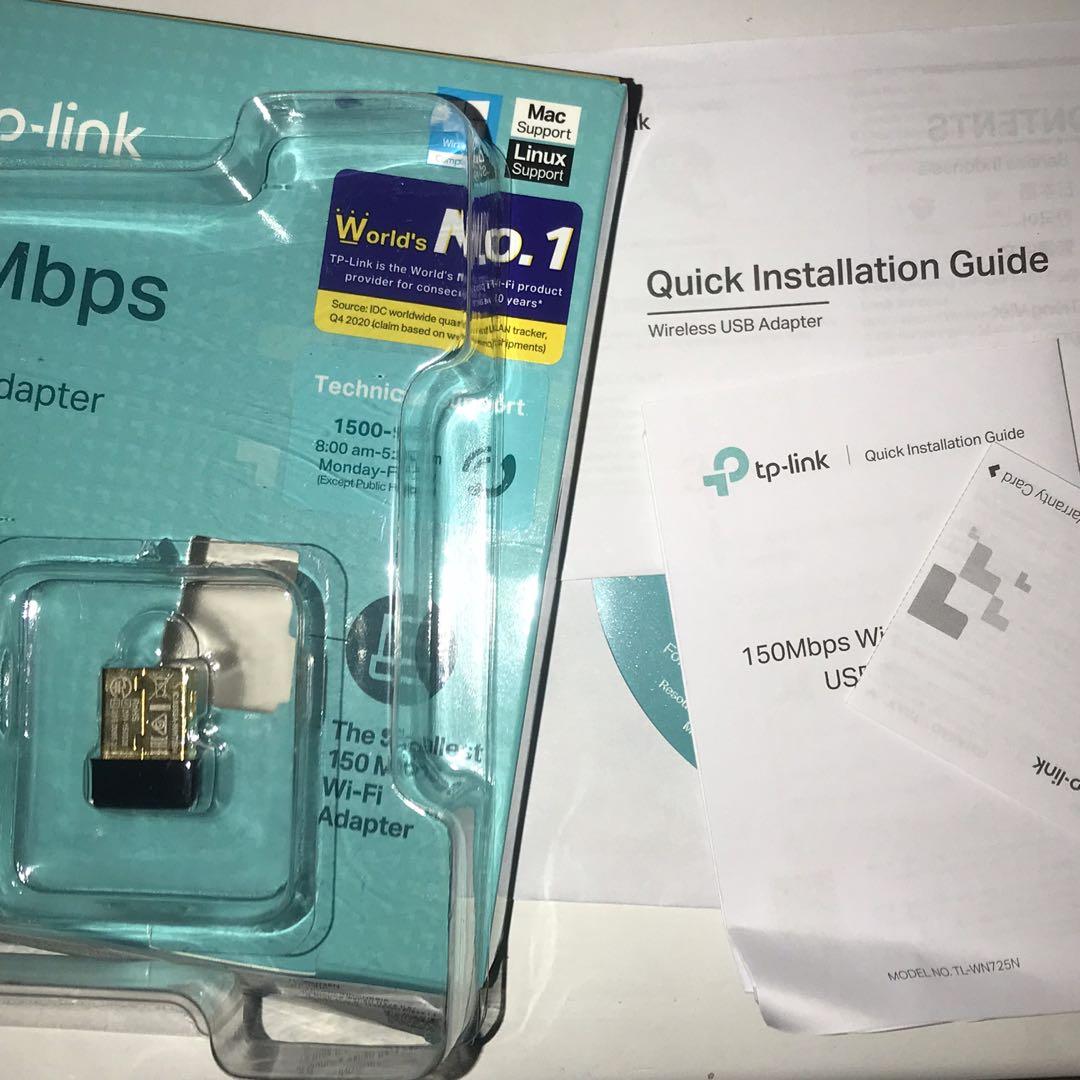 TP-LINK TL-WN725N Nano USB Wireless Adapter 150Mbps Wireless N Nano USB ...