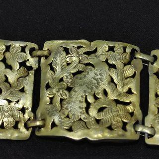 Vintage Chinese silver belt