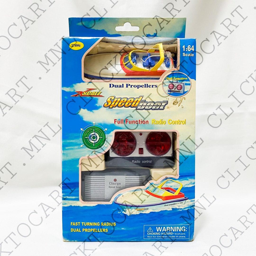 Vintage Remote Controlled Speed Boat by Xscale (Category: Remote Control Toys) located in Manila. Submitted by _clicktocartmnl (Listing ID 1191533080, Image 1). Description: 🏝SUMMER SUPER SALE 2023 🏝 PRICE DROP 🚨PRICE DROP 🚨PRICE DROP🚨 ❌NO LOW BALL OFFERS DURING THE PROMO TIME PERIOD ❌ ————————————————— |✅🍀STILL AVAILABLE🍀 ✅| ————————————————— —————PRODUCT DETAILS ———— > OPENED ONCE TO CHECK COMPLETION OF PARTS > Box Condition: 7/10 • box 