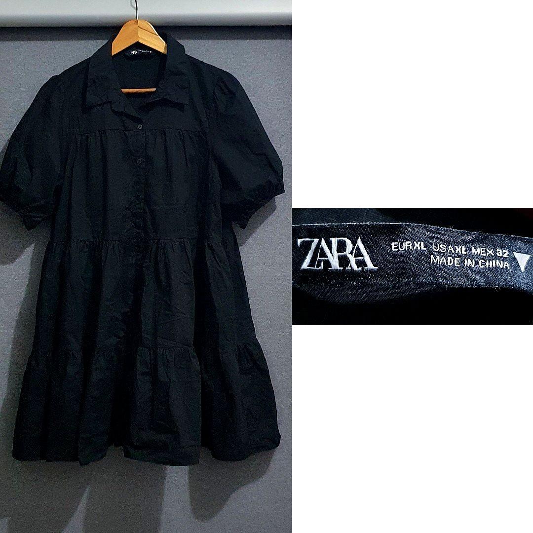 ZARA Black Babydoll Dress, Women's Fashion, Dresses & Sets, Dresses on