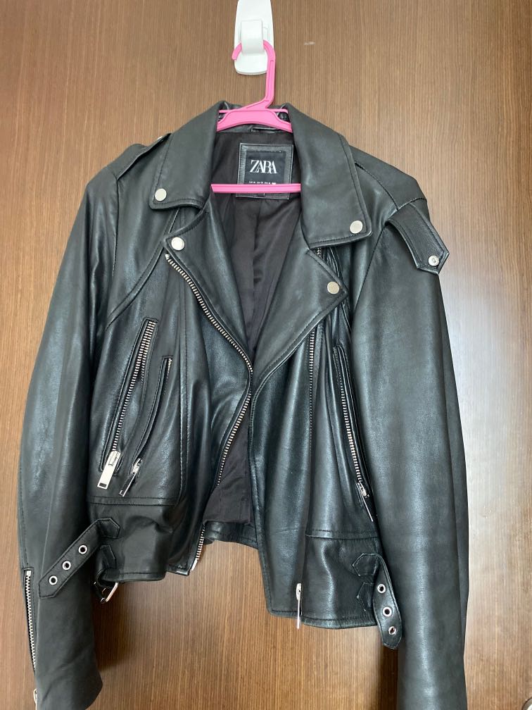 Zara lamb skin leather jacket