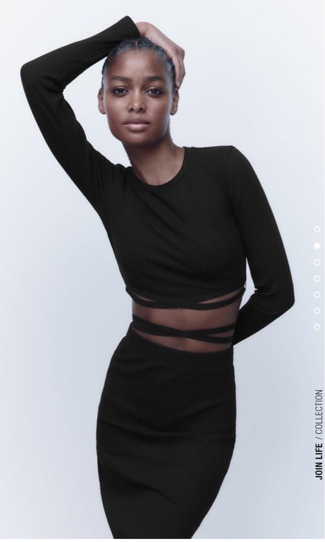 Black lace 2025 skirt zara