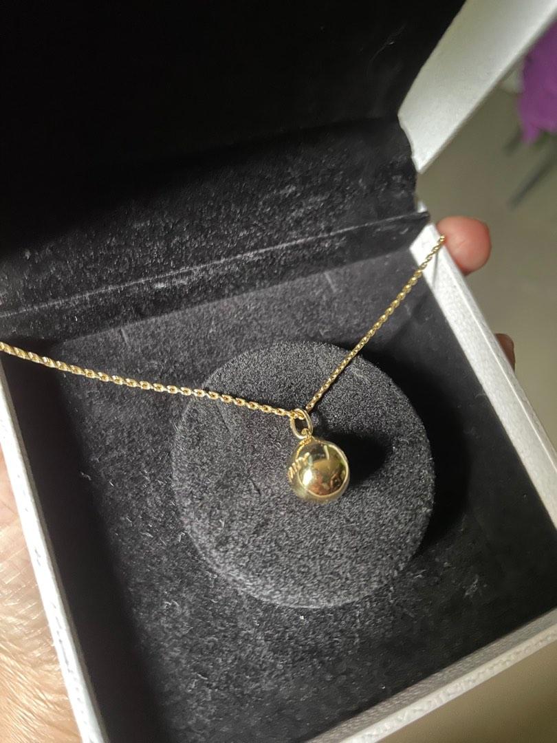 18k saudi gold tiffany ball necklace Women s Fashion Jewelry