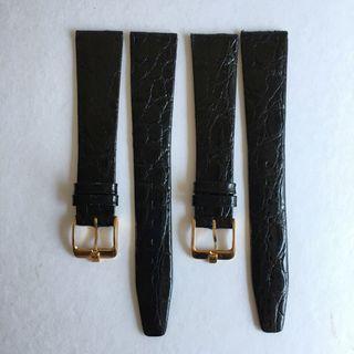2 pairs of Zitura Crocodile Veritable Black Strap