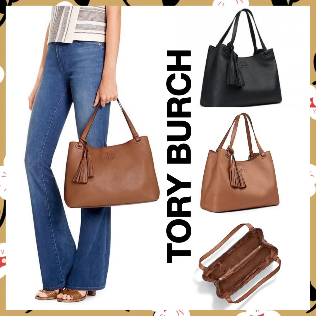 2 Tory Burch thea center zip tote bag Carousell