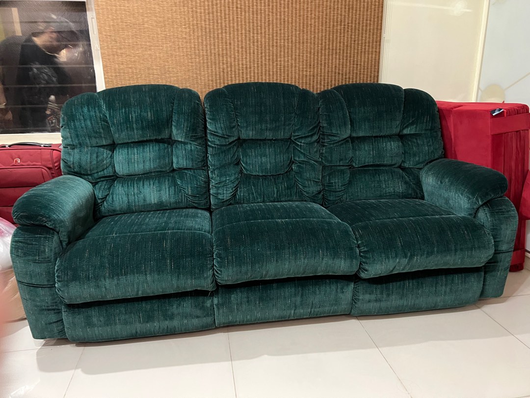3 seater LaZBoy Recliner Sofa with Food Tray, Furniture & Home Living