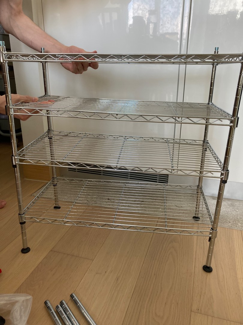 日本城不銹剛四層置物架Japan home Stainless Steel Shelf, 傢俬 