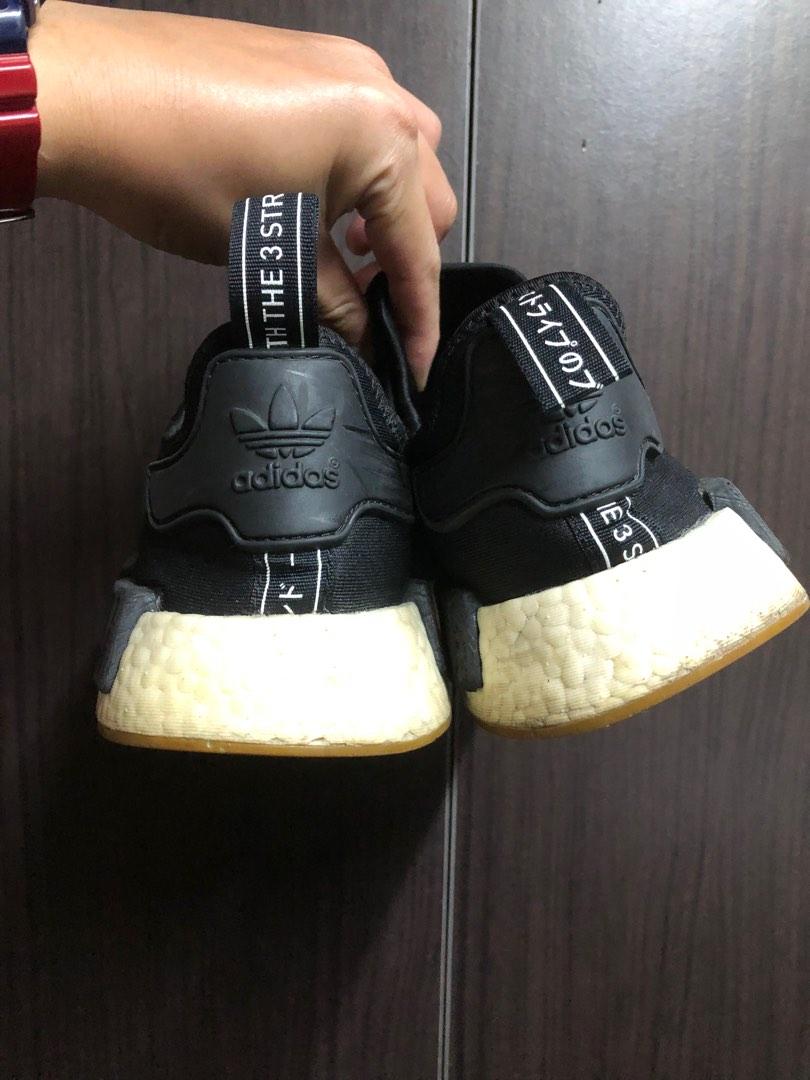 Nmd r1 black gum top on feet