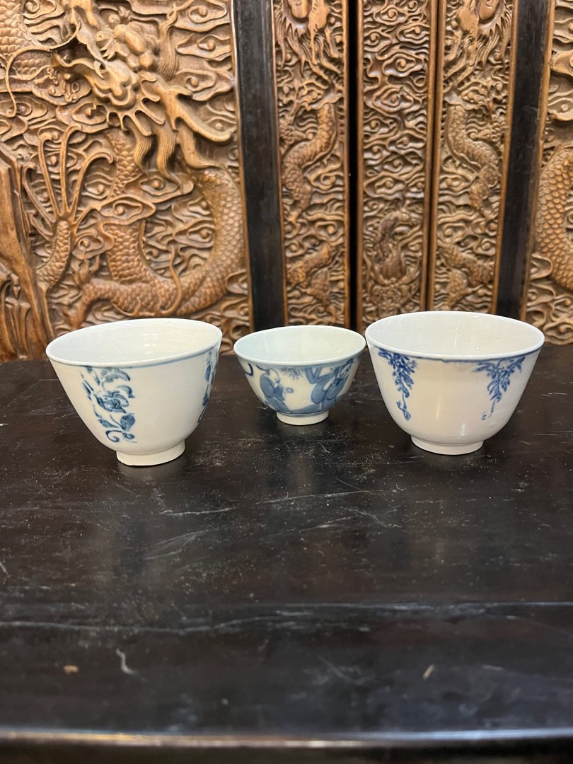 Antique Chinese tea cups set , late Qing republican era, Hobbies