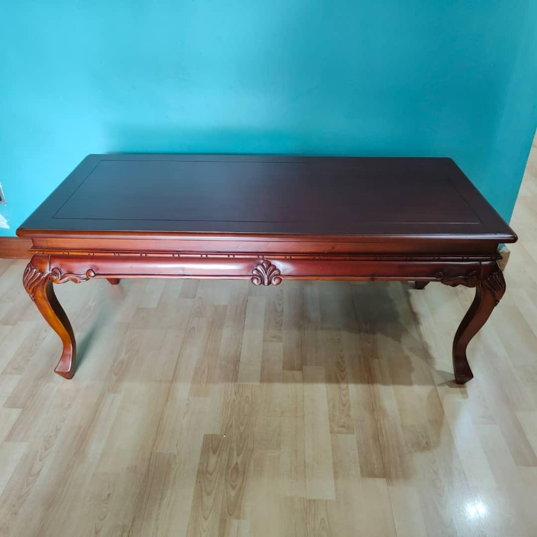 Antique Korean Wood Coffee Table & Chairs Set, Furniture & Home Living