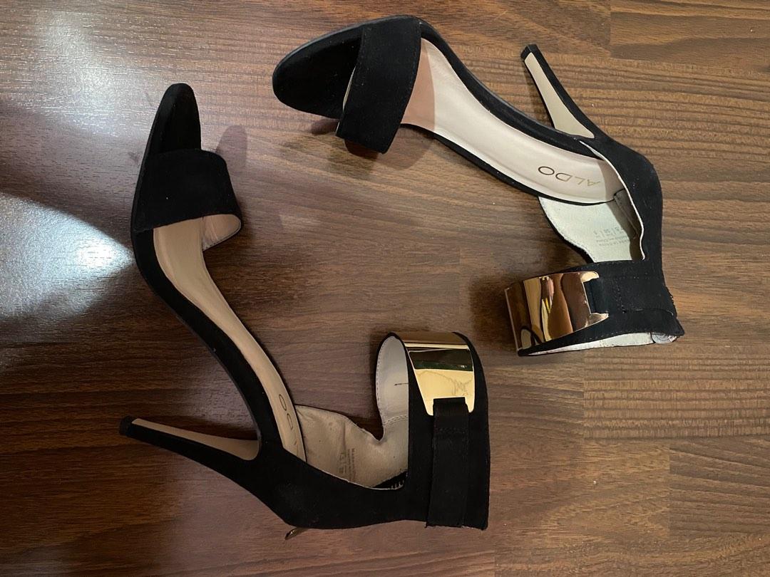 aldo black platform heels
