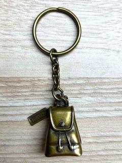 authentic coach 100% solid brass daypack vintage keychain bag charm unused