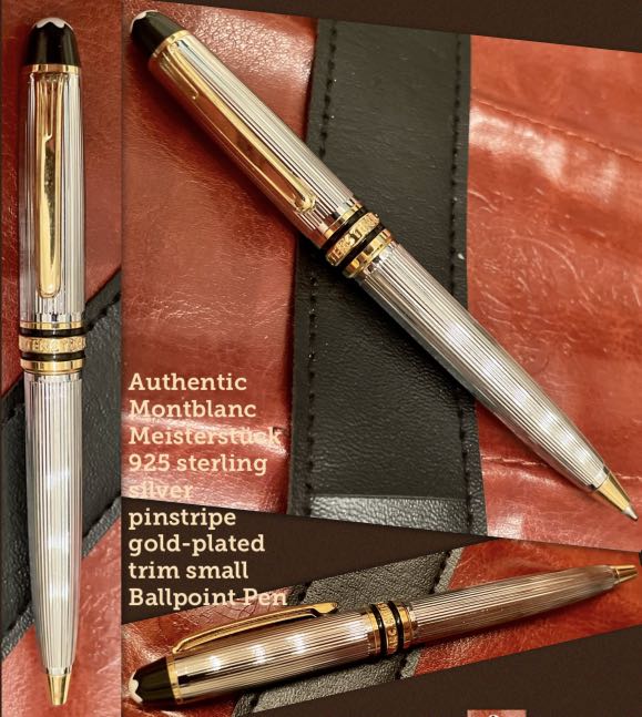 Authentic Montblanc Meisterst ck 925 sterling silver pinstripe