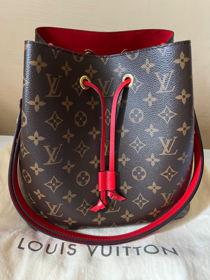 Louis Vuitton White/Black/Scarlet EPI Leather NeoNoe Bb Bag