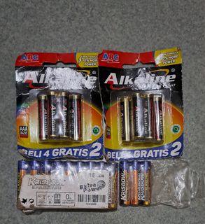 Baterai Alkaline + Krisbow AAA total isi 29 butir