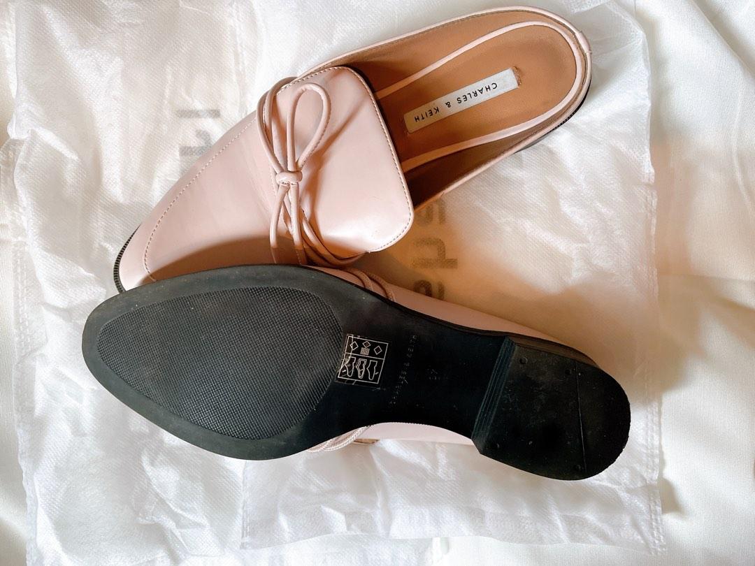 Charles and keith new arrivals almond toe slip on