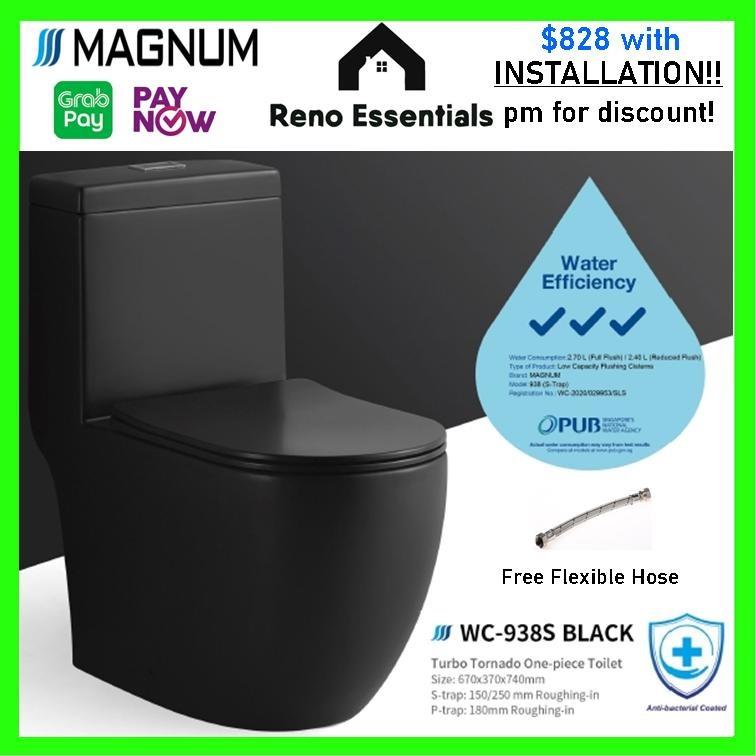 Black Toilet bowl Gray Toilet bowl Magnum 935 938 // Tornado flushing