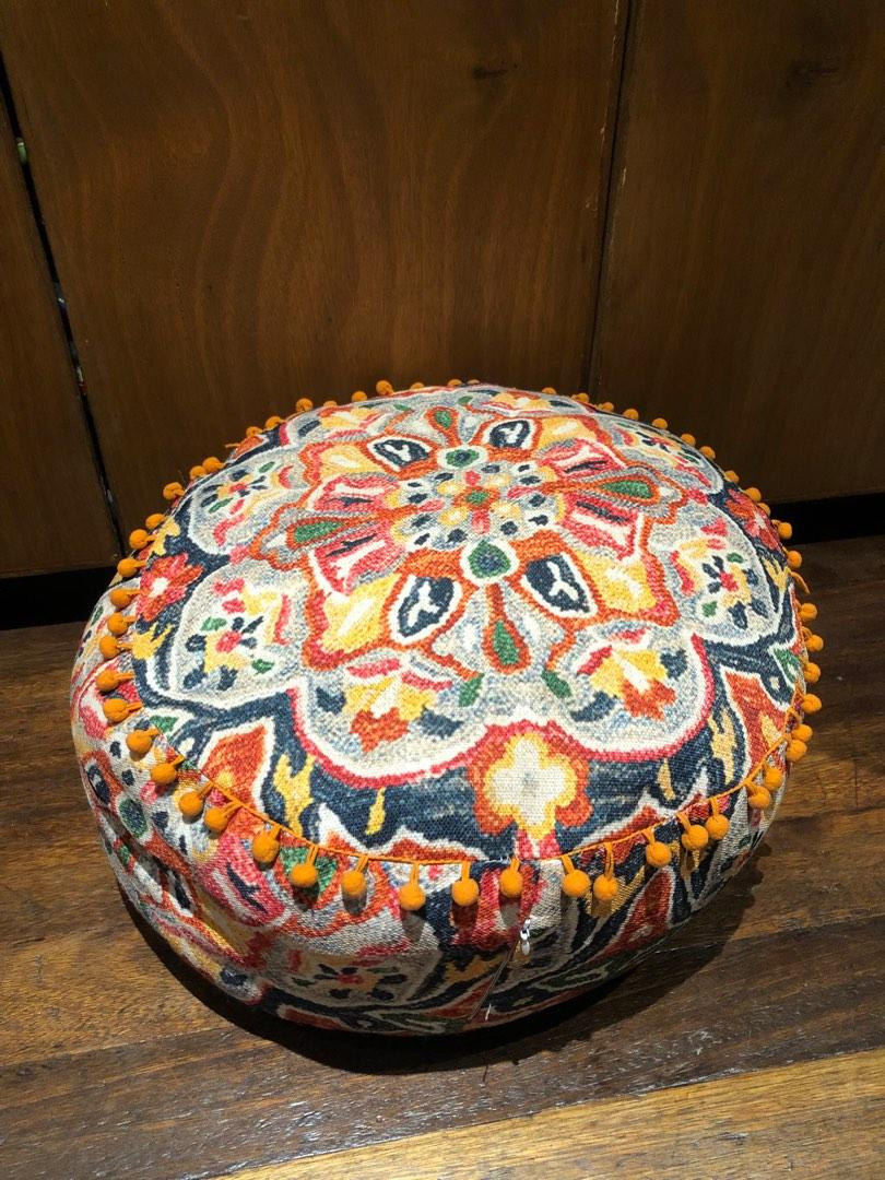 Boho Ottoman, Furniture & Home Living, Home Decor, Cushions & Throws on