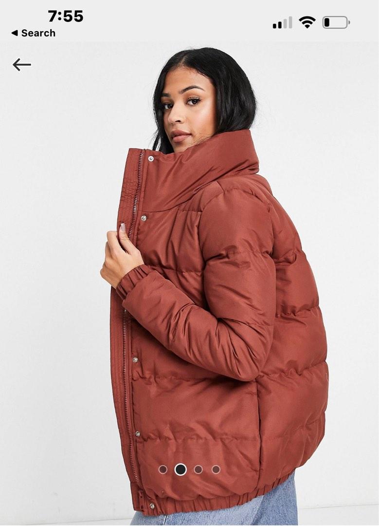 Brave Soul Tall Slay Peach Skin Puffer Jacket Women s Fashion