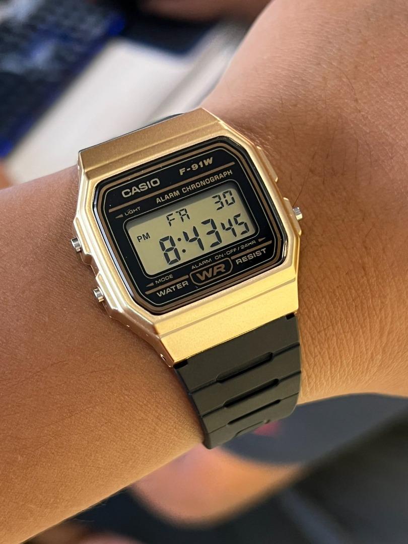 CASIO Digital Resin Unisex Watch F-91WM-9, Luxury, Watches on Carousell