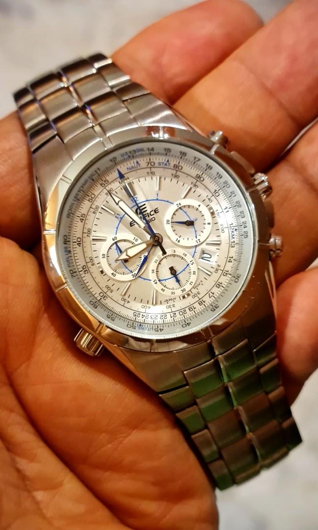 Casio Edifice Sports TRUE GMT CHRONOGRAPH Rotatable Slide Rule & Super Rare ! NEW BATTERY INSTALLED, Men's Fashion, Watches & Accessories, Watches on Carousell
