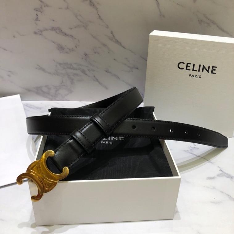 Celine black Arc de Triomphe logo Ladies belt, Women's Fashion, Watches ...