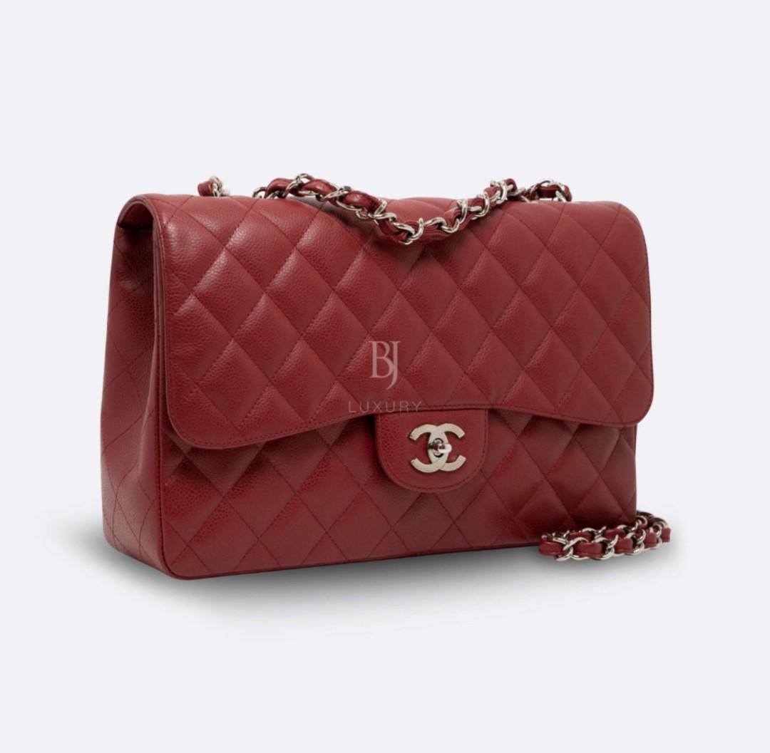 Chanel Quilted Caviar Leather Jumbo Double Flap Brown with Silver Hardware  - Luxury In Reach