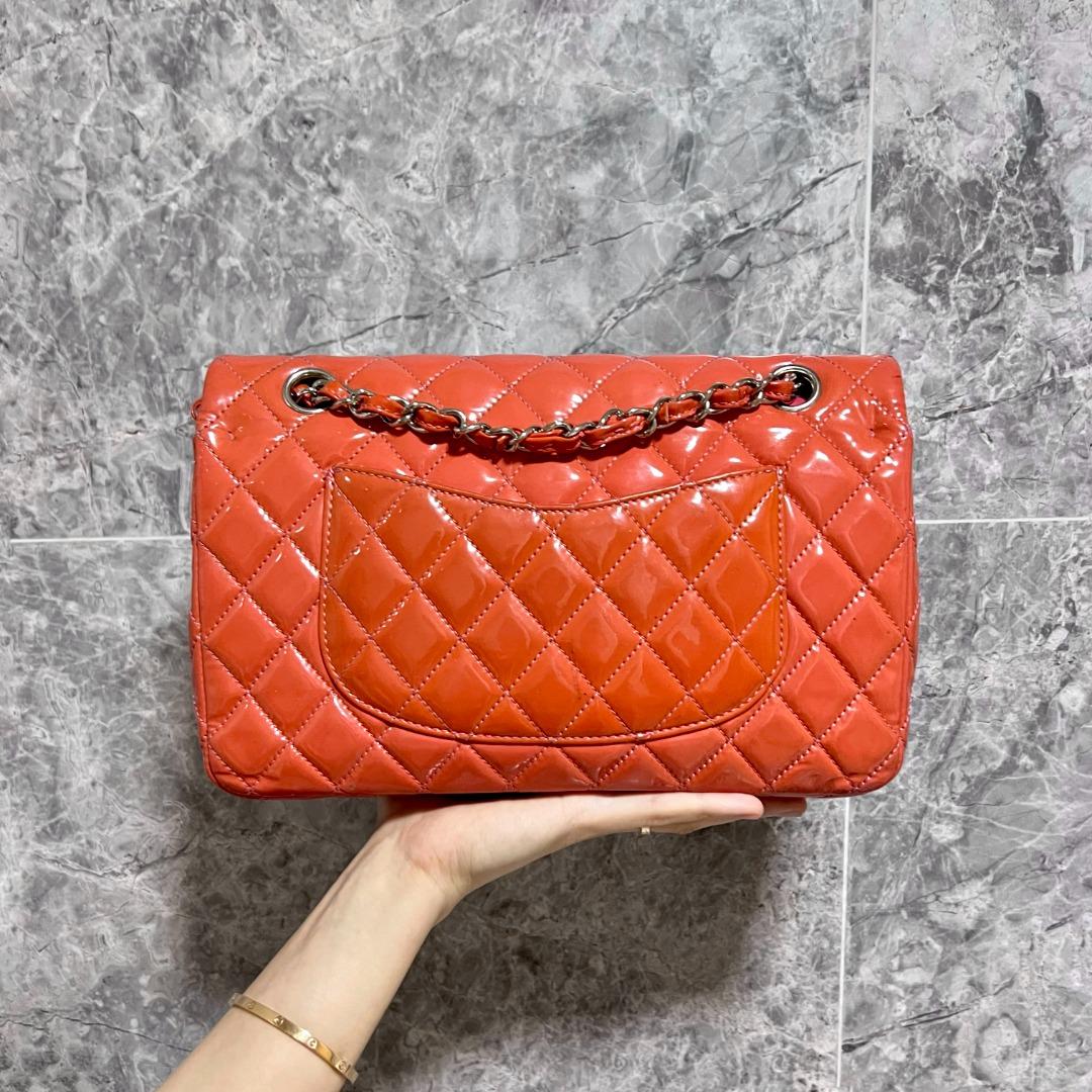 Chanel Medium Classic Flap Patent Leather No 18, Luxury, Bags & Wallets