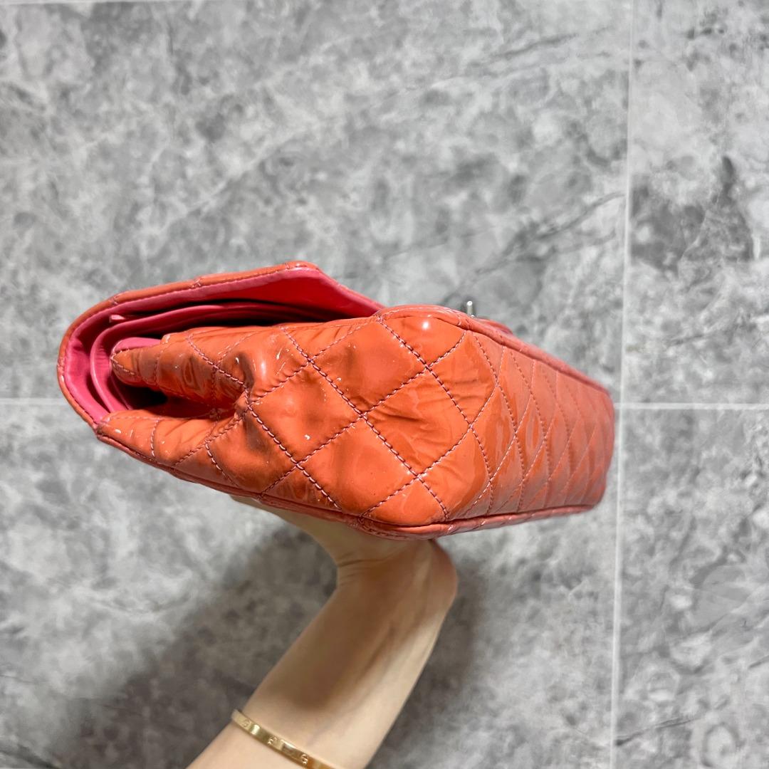 Chanel Medium Classic Flap Patent Leather No 18, Luxury, Bags & Wallets