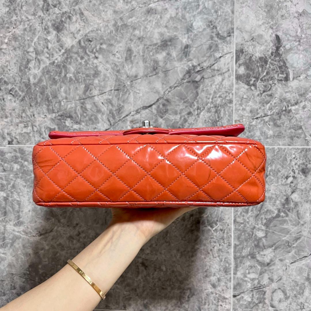Chanel Medium Classic Flap Patent Leather No 18, Luxury, Bags & Wallets