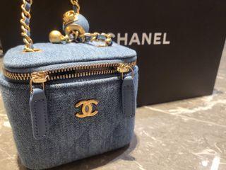 Chanel Denim Wallet On Chain - 6 For Sale on 1stDibs