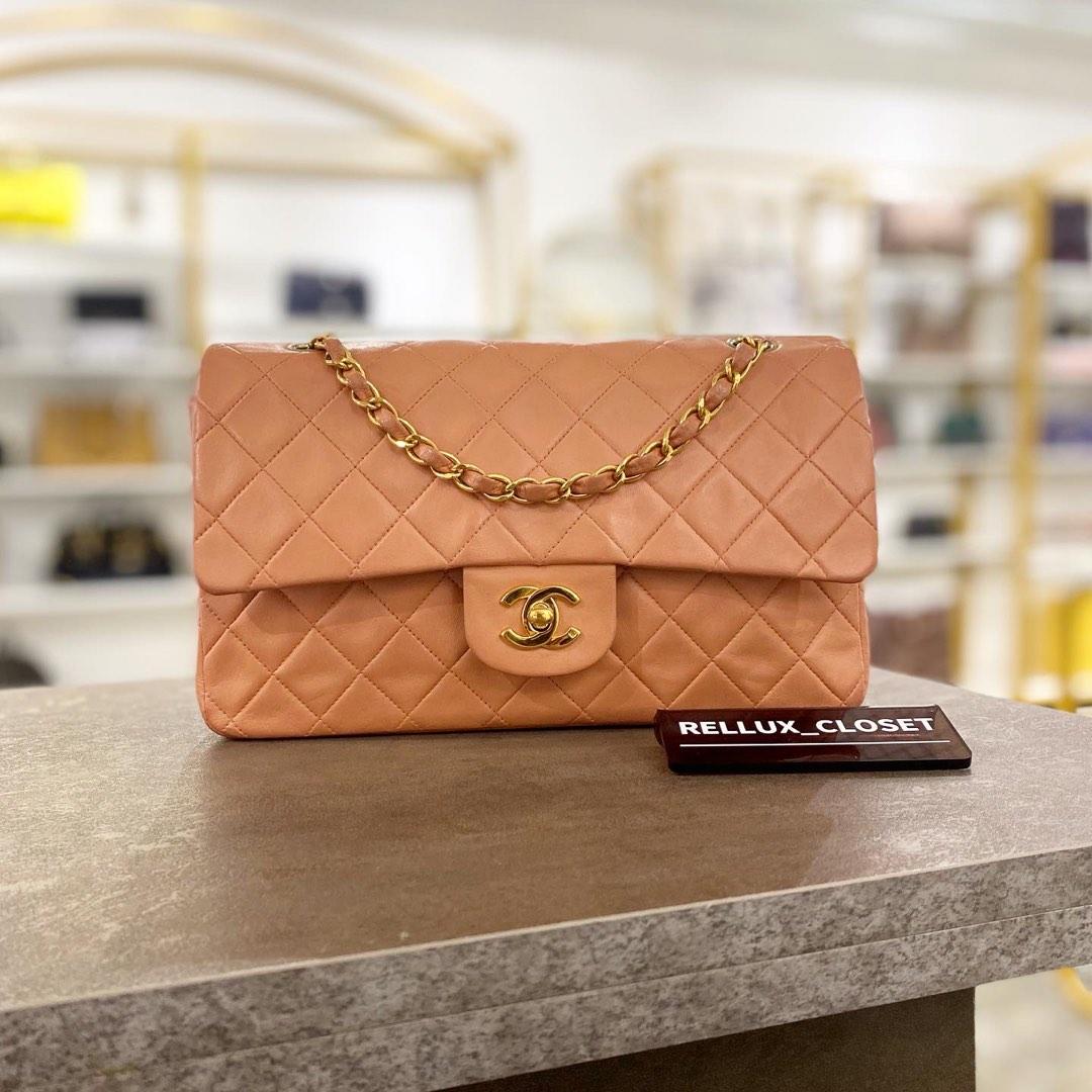 Peach chanel bag sale