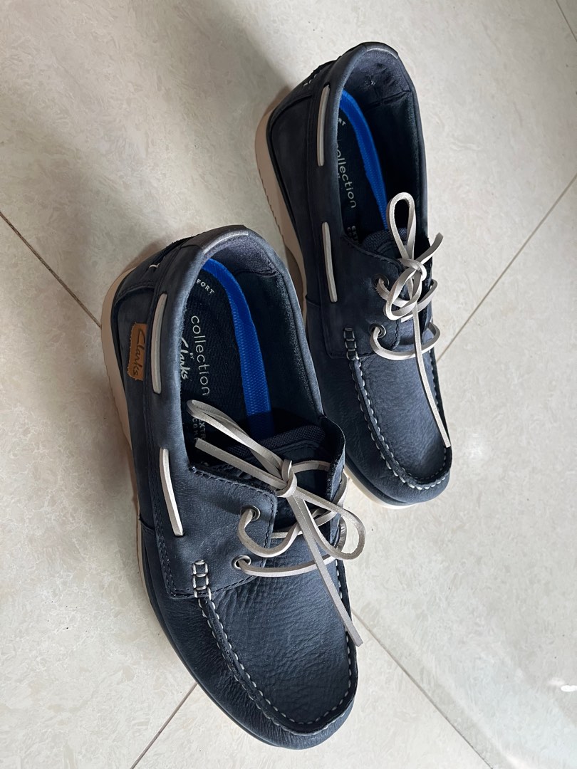 clarks blue shoes