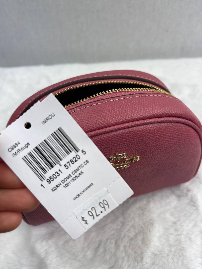 Coach Dome Cosmetic in Rouge, Luxury, Bags & Wallets on Carousell