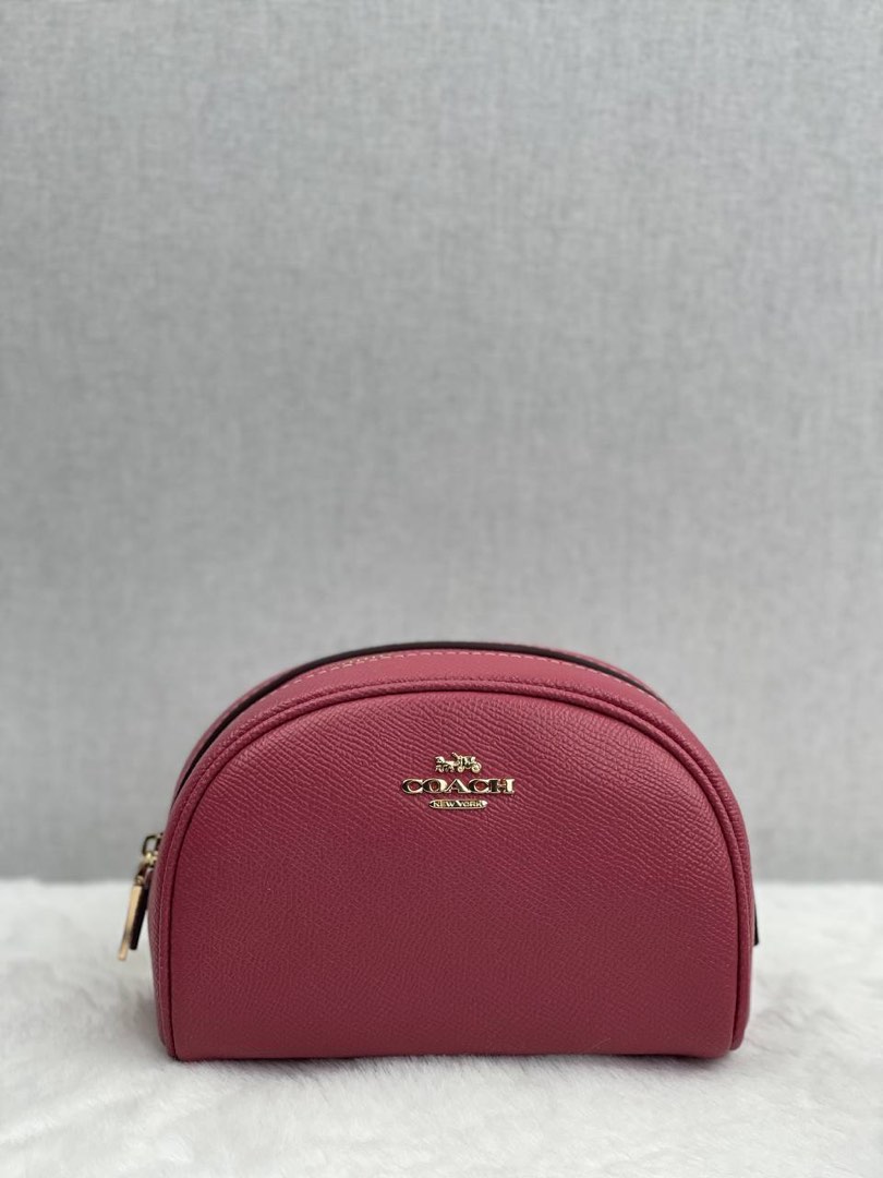 Coach Dome Cosmetic in Rouge, Luxury, Bags & Wallets on Carousell