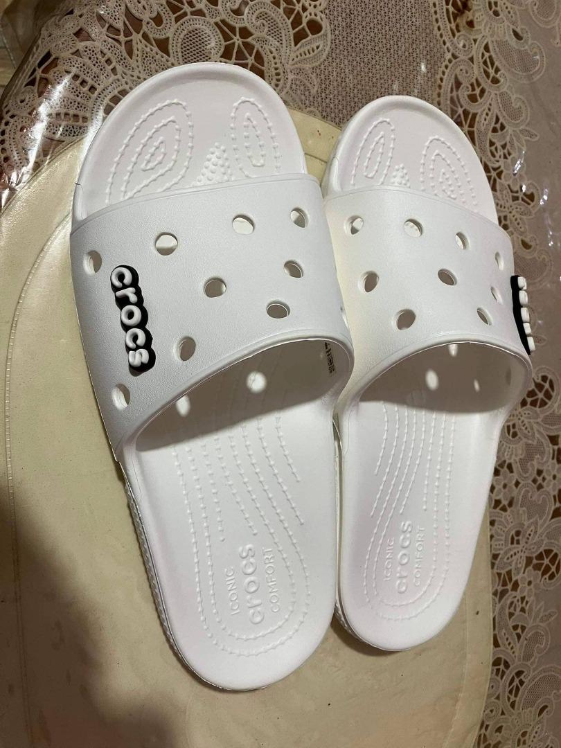CROCS Classic Slides (White) (Category: Sneakers) located in Davao. Submitted by ralphpanda21335 (Listing ID 1188261374, Image 3). Description: Crocs Classic Slides (White) (used TWICE) 9 US/42 EU price negotiable!.