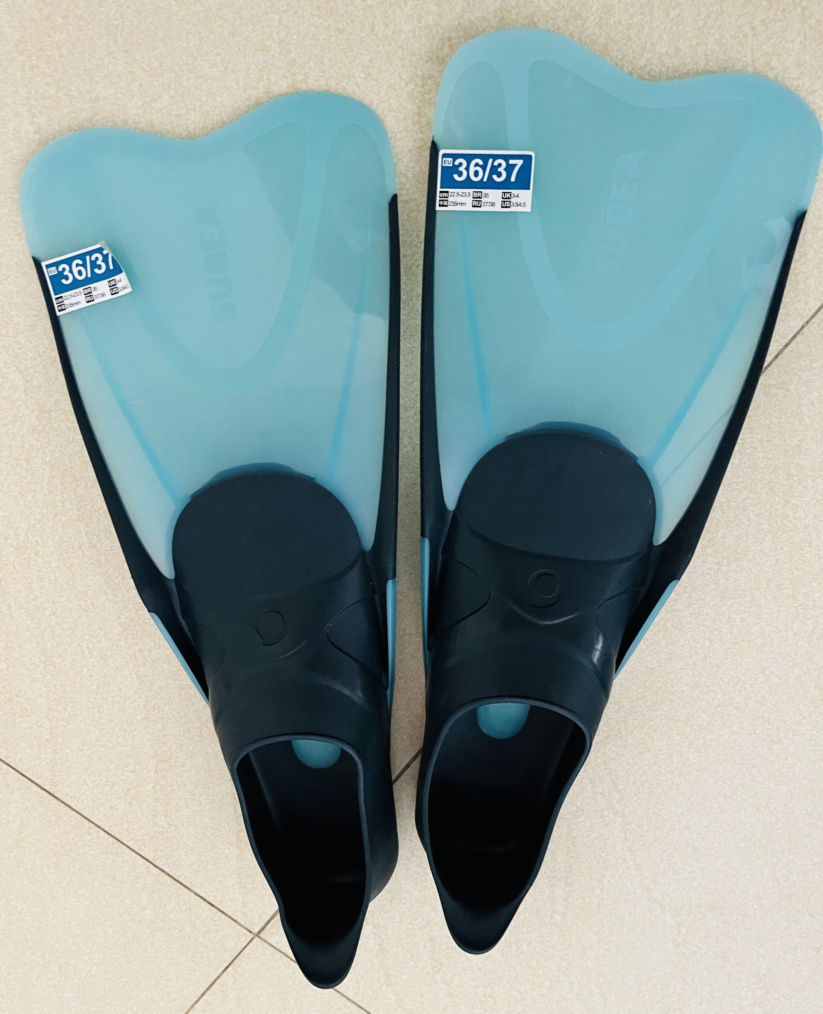 Decathlon Boys Swim Fins Flippers, Sports Equipment, Other Sports