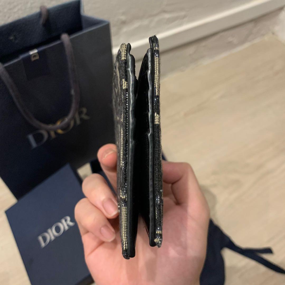 Dior Homme Dior Oblique Jacquard Compact Wallet – Cettire