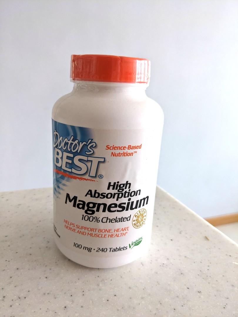 Doctor's Best, High Absorption Magnesium, 100 mg, 240 Tablets ...
