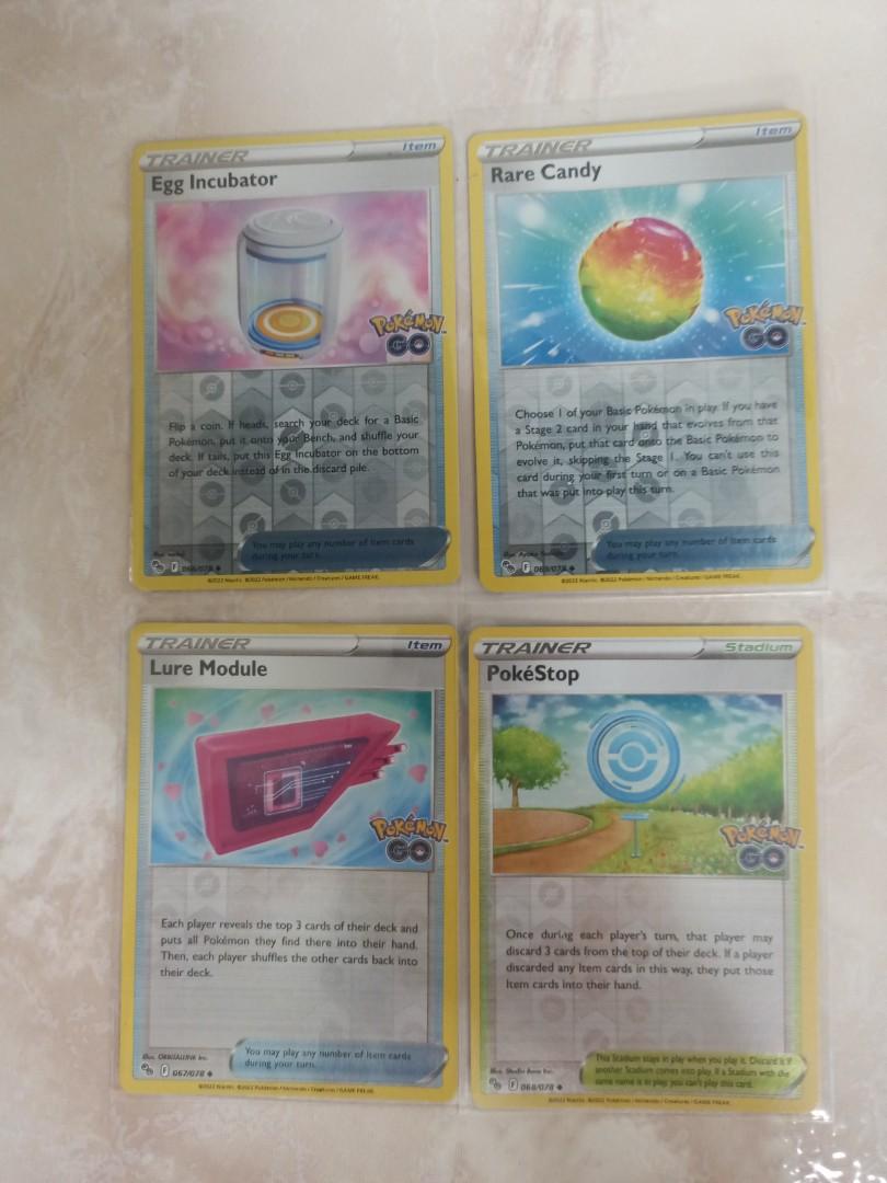 Egg Incubator, Rare Candy, Lure Module, PokeStop Reverse Holofoil