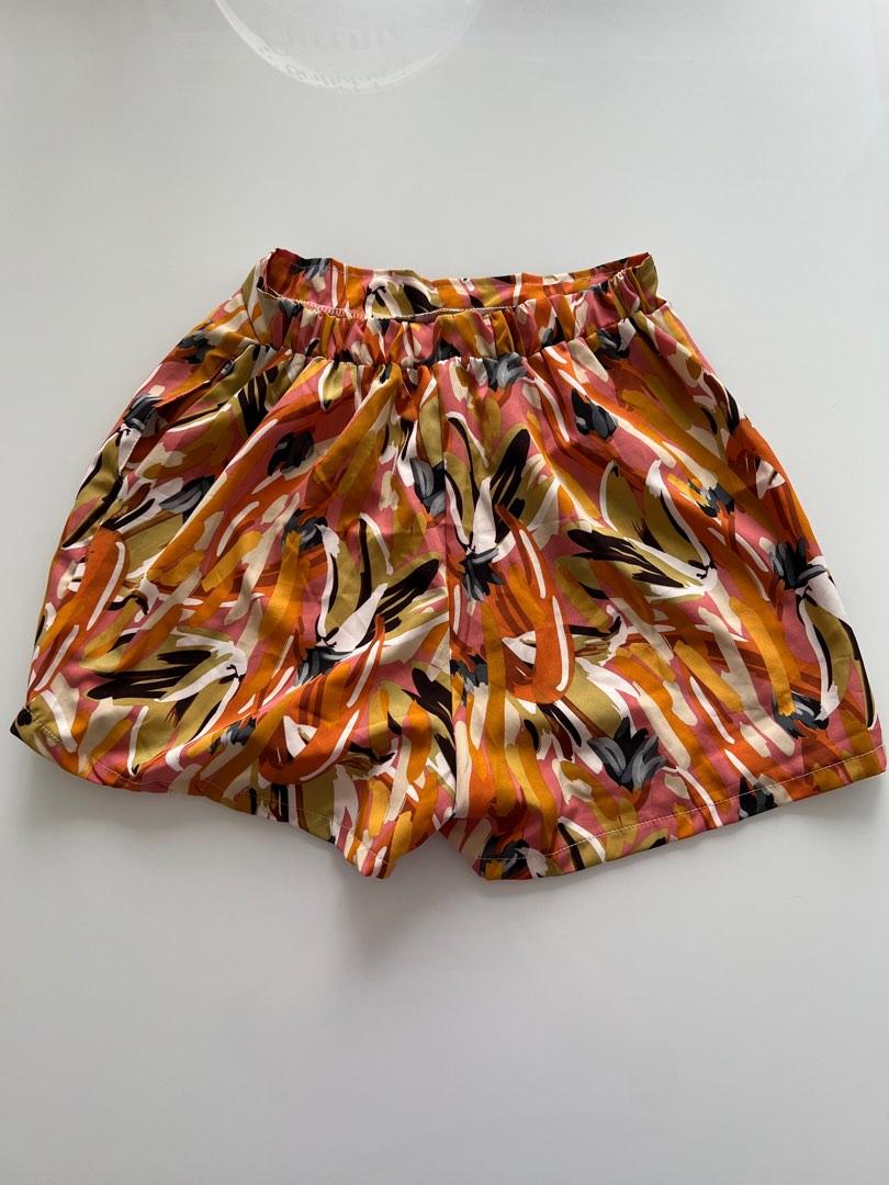 flowy flower shorts