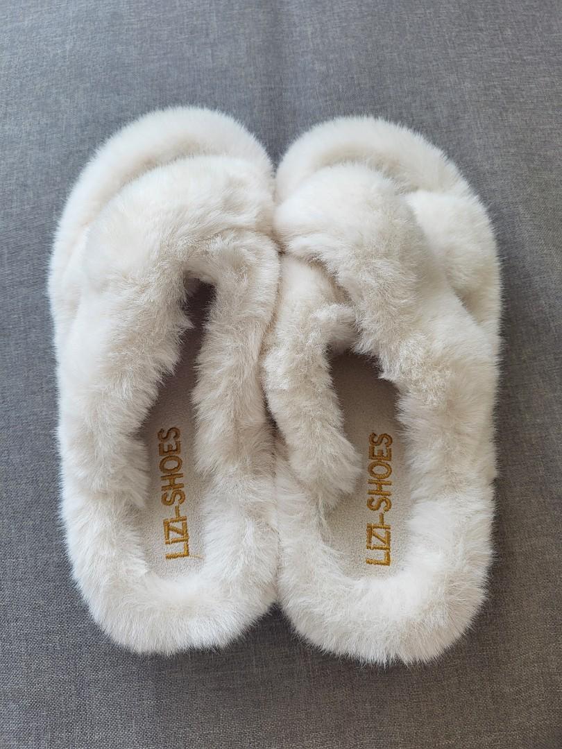 White fluffy shoes outlet