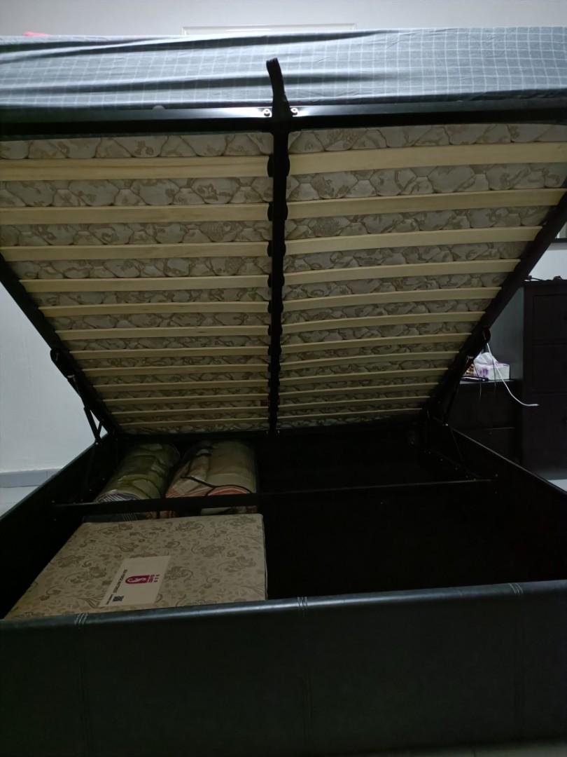 Foster Queen Sized Storage Bed Frame, Furniture & Home Living