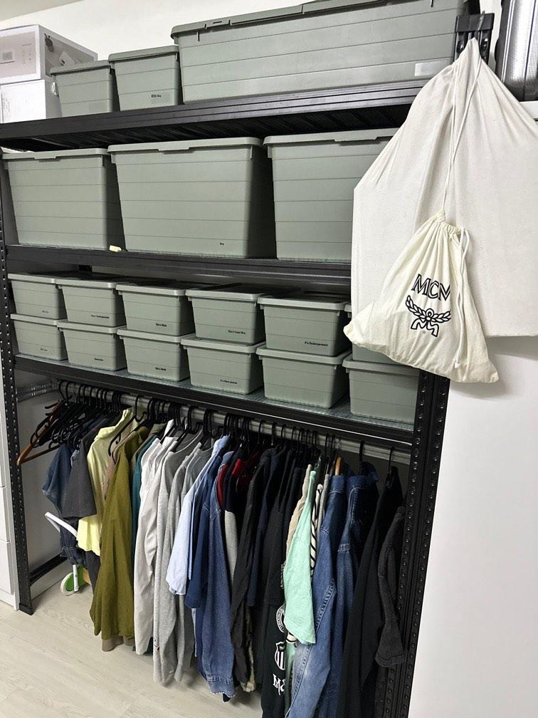 Galvanised steel industrial boltless wardrobe, Furniture & Home Living, Furniture, Shelves