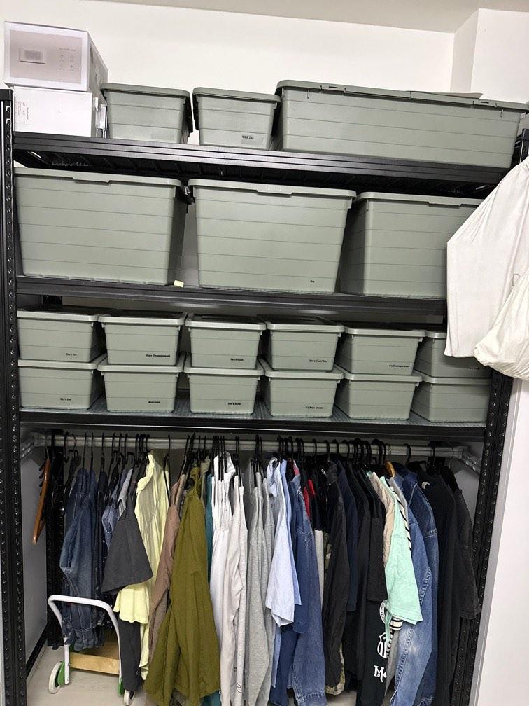 Galvanised steel industrial boltless wardrobe, Furniture & Home Living, Furniture, Shelves