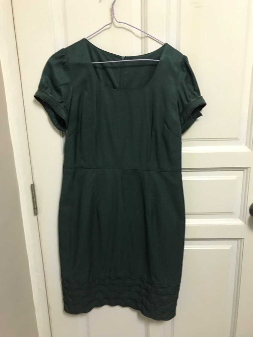 Green office dress, Women's Fashion, Dresses & Sets, Dresses on Carousell