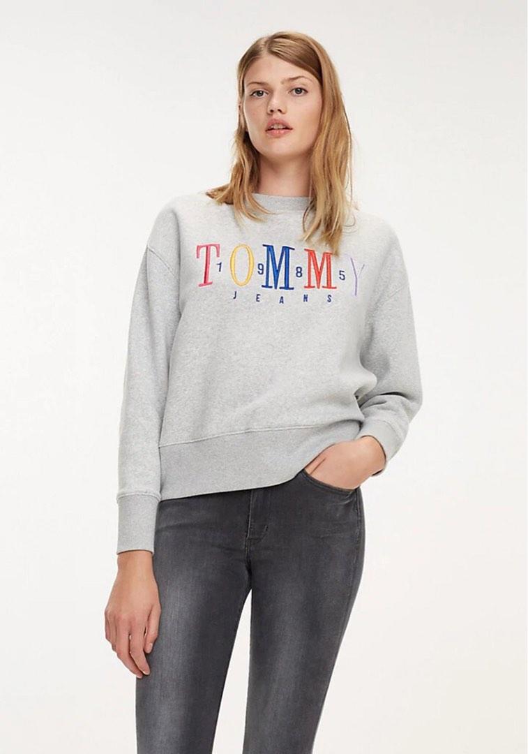 Grey Tommy Jeans Sweater, Women's 