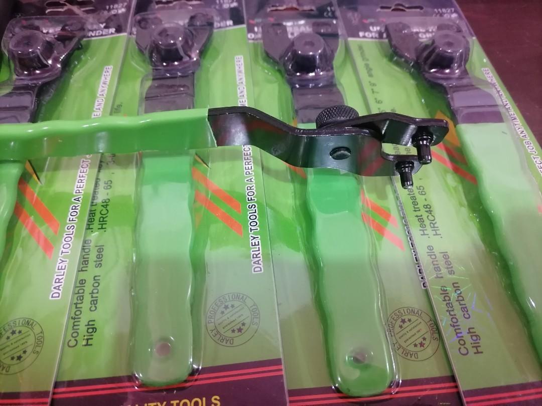 Grinder universal wrench (Category: Construction Tools & Equipment) located in Cainta. Submitted by apolloeleven33 (Listing ID 1188314225, Image 2). Description: Adjustable Angle Grinder Key wrench Power Tool Accessories 100% brand new and high quality. - Adjustable angle design, maximizing adapt to different machines - Rotation of the nut can adjust the size, can adjust the distance 8-50mm. - Thick steel material, make it durable. - Ideal for di