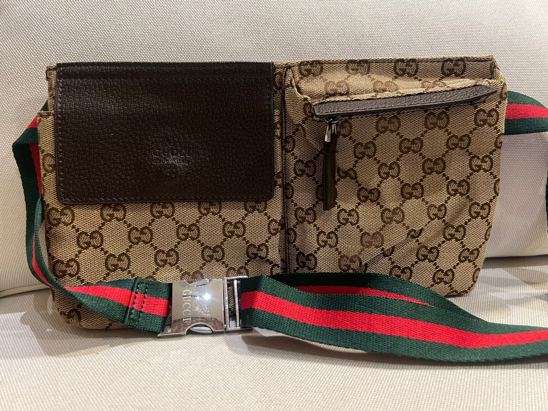 Gucci Fanny Pack Sherry Line Waist Belt Bumbag Crossbody, Luxury, Bags &  Wallets on Carousell